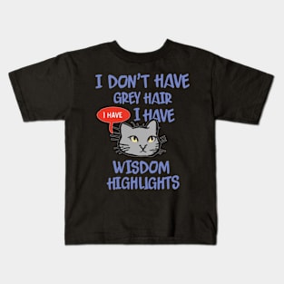 I Don't Have Gray Hair I Have Wisdom Highlights Gift Kids T-Shirt